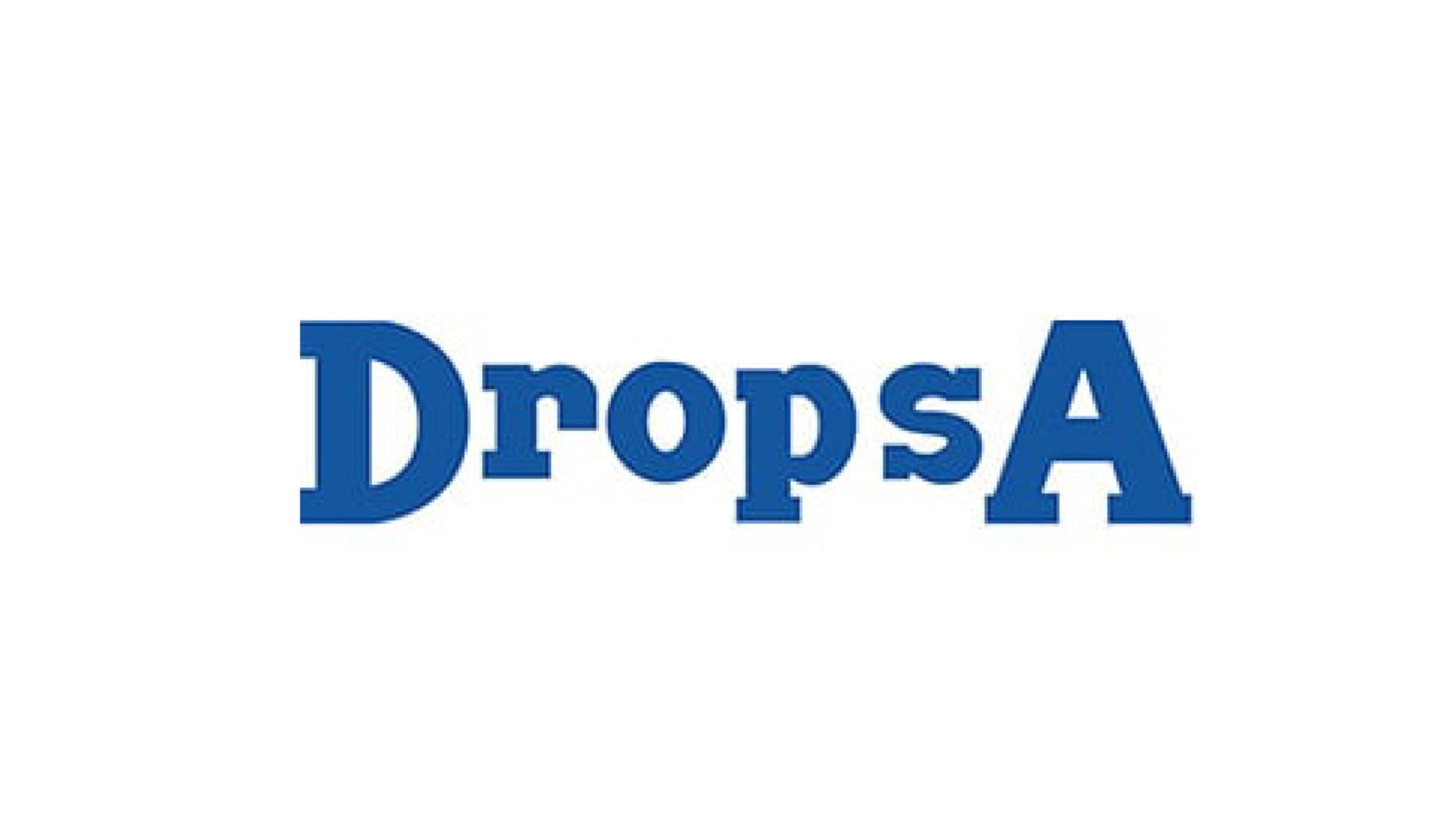 DropsA logo in blue with stylized text