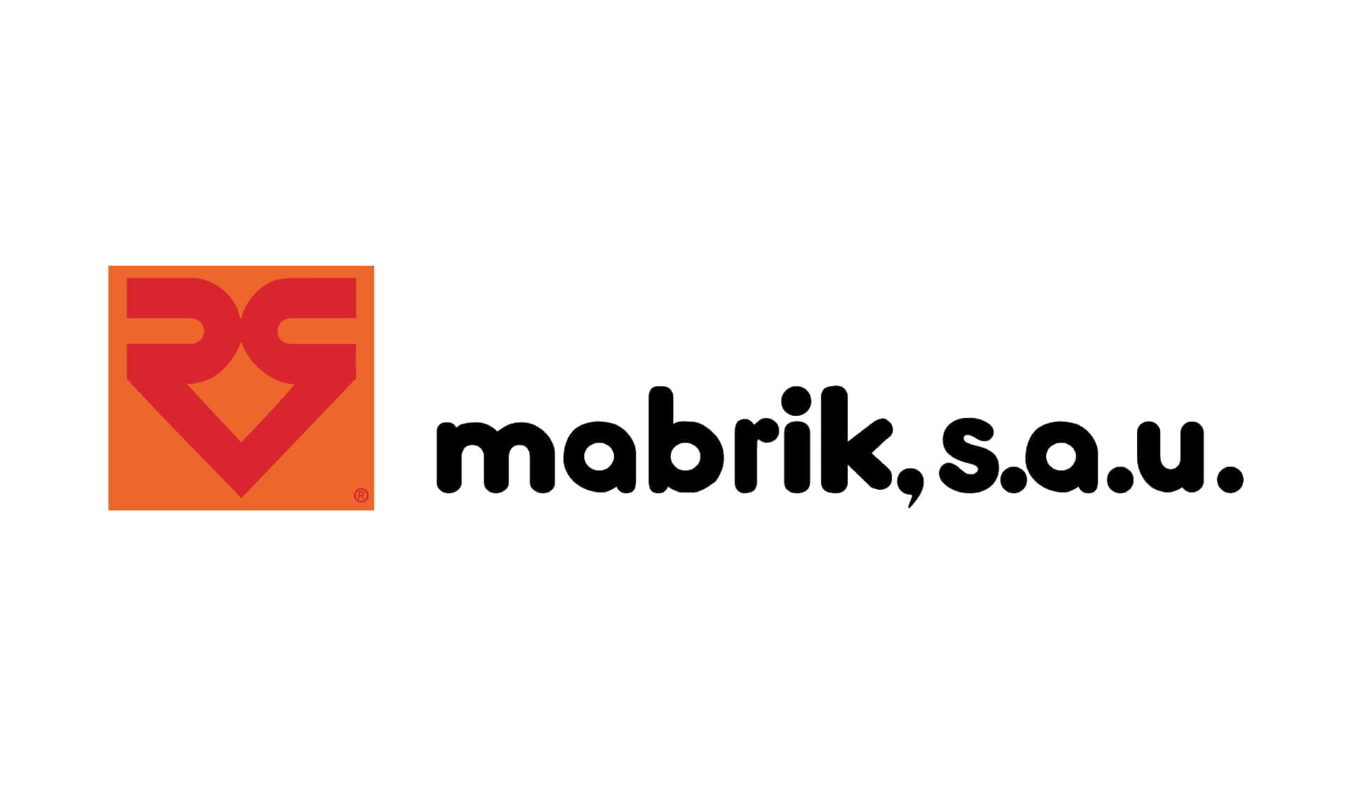 Mabrik, S.A.U. logo with stylized red and orange design