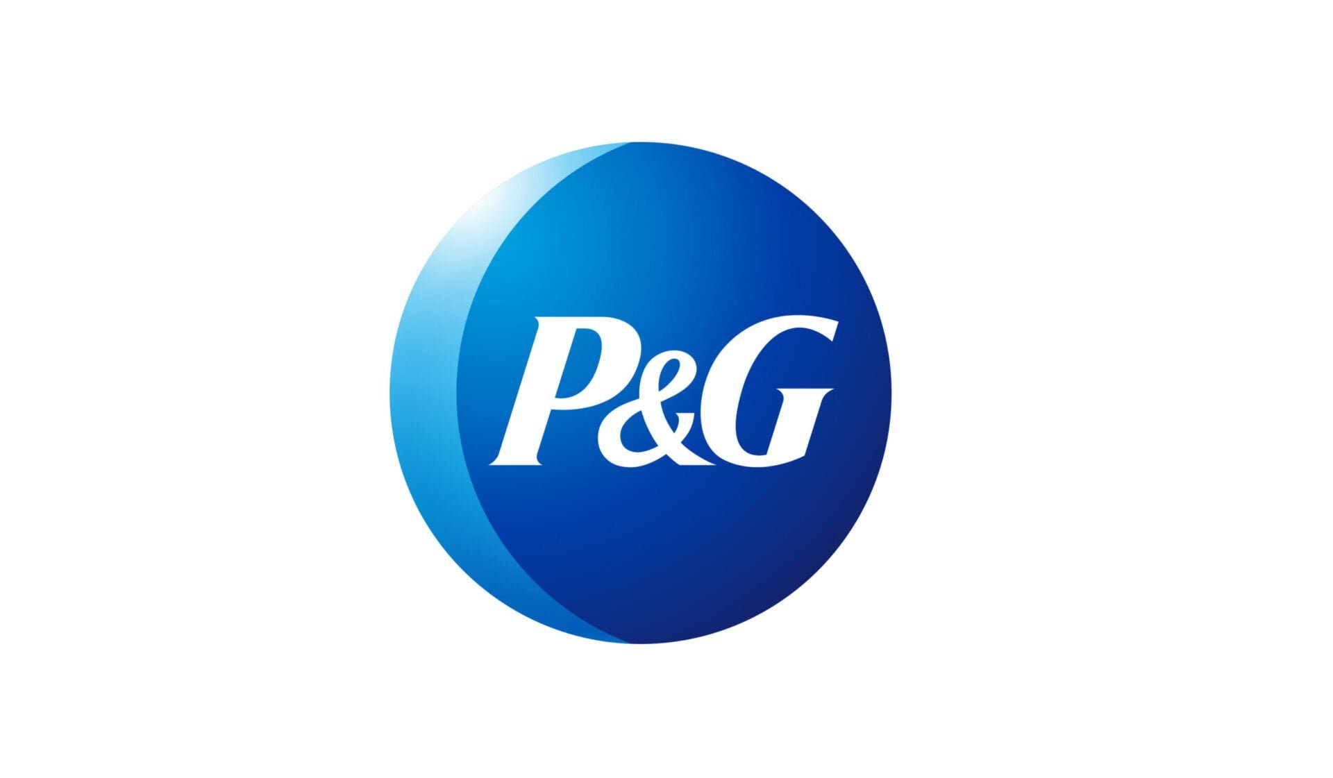 P&G logo in white text on a blue circular background