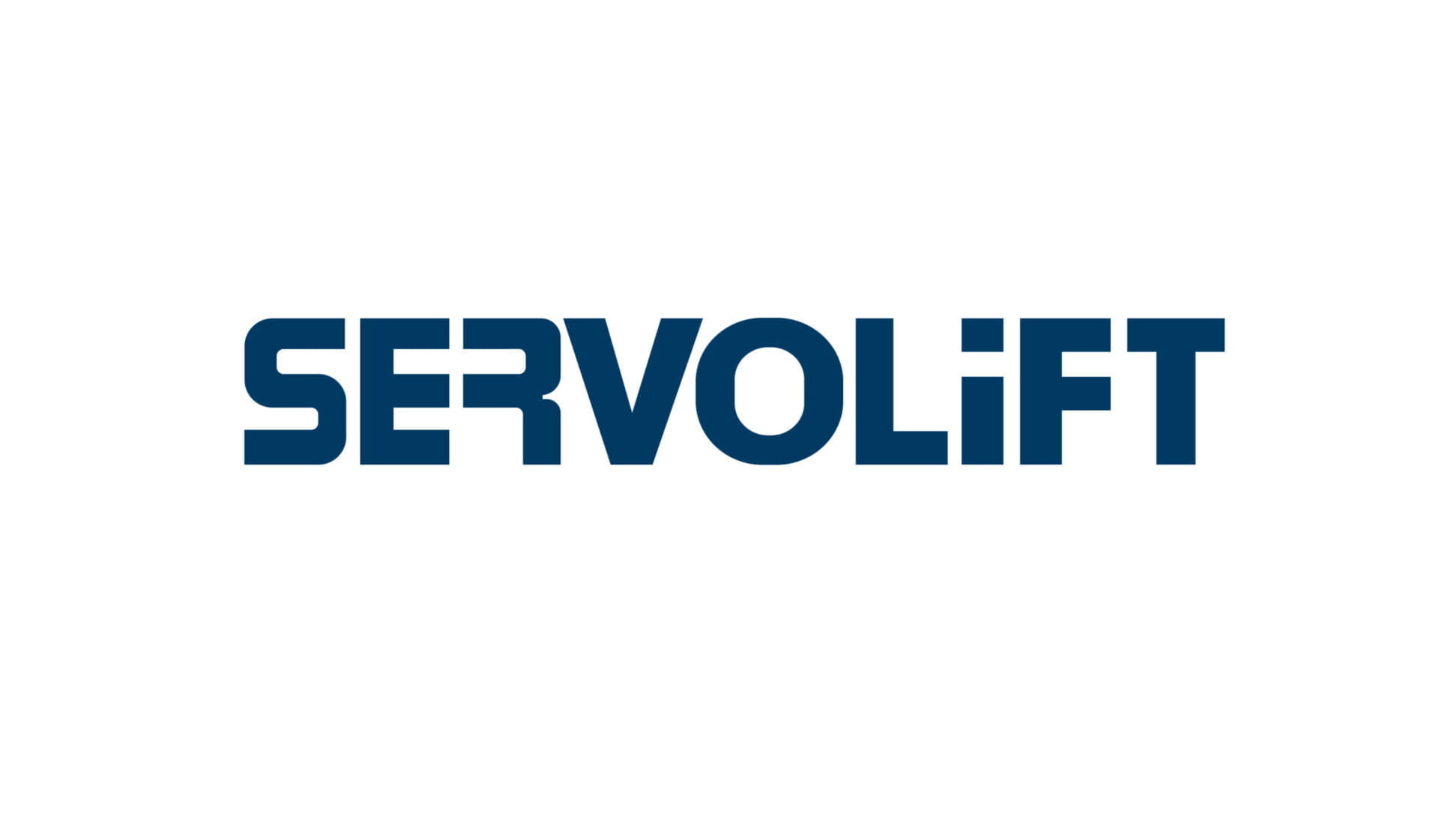 Servolift logo in bold blue text with stylized lettering