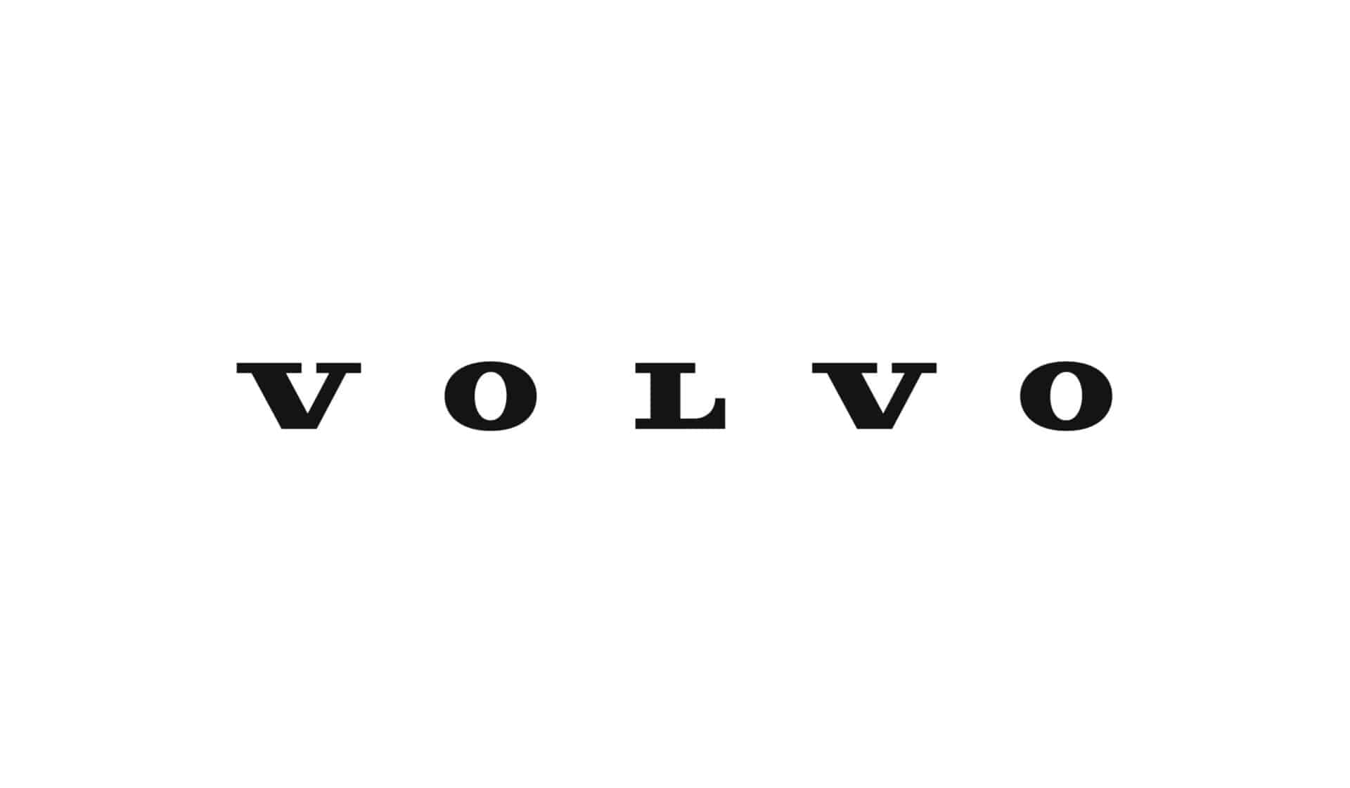 Volvo logo with black text