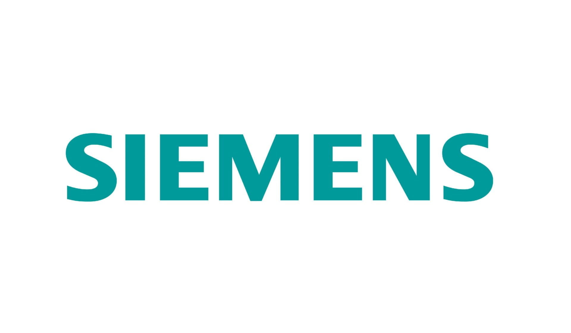 Siemens logo in turquoise text